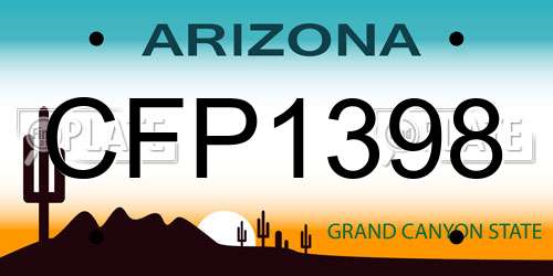 CFP1398 Arizona License Plate