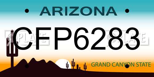 CFP6283 Arizona License Plate