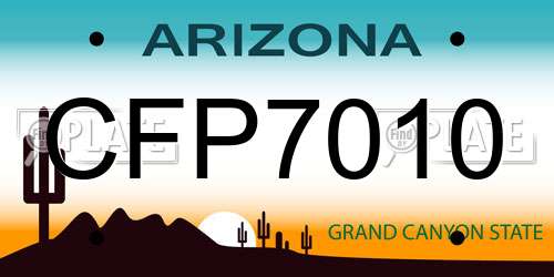 CFP7010 Arizona License Plate