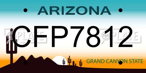 CFP7812 Arizona License Plate