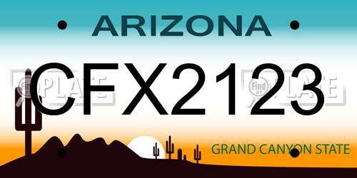 CFX2123 Arizona License Plate