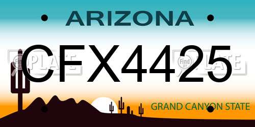 CFX4425 Arizona License Plate