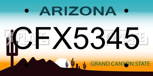 CFX5345 Arizona License Plate