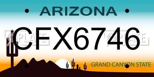 CFX6746 Arizona License Plate
