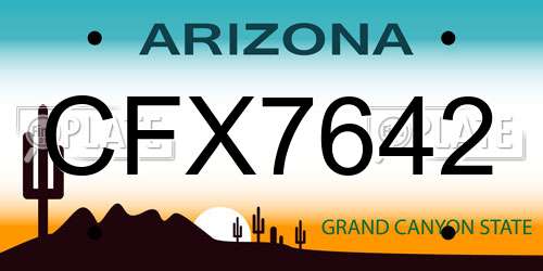 CFX7642 Arizona License Plate