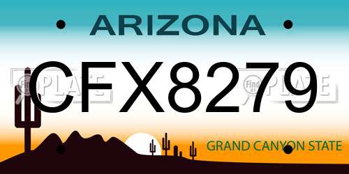 CFX8279 Arizona License Plate