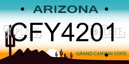 CFY4201 Arizona License Plate