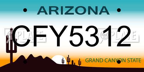 CFY5312 Arizona License Plate