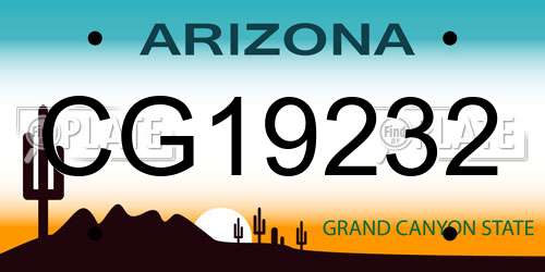 CG19232 Arizona License Plate