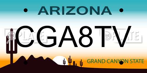 CGA8TV Arizona License Plate
