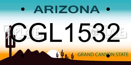 CGL1532 Arizona License Plate