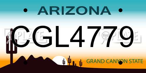 CGL4779 Arizona License Plate