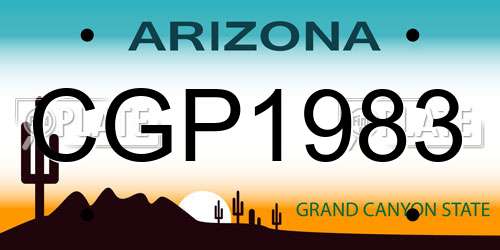 CGP1983 Arizona License Plate