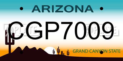 CGP7009 Arizona License Plate
