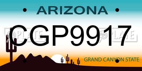 CGP9917 Arizona License Plate