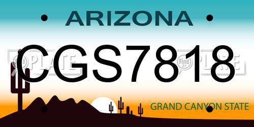 CGS7818 Arizona License Plate