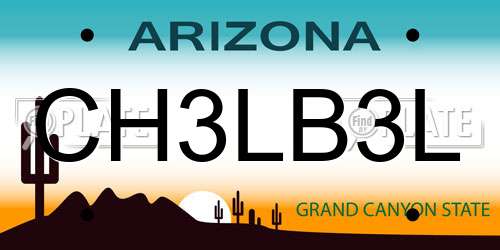 CH3LB3L Arizona License Plate