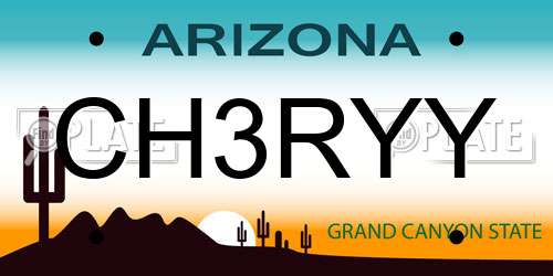 CH3RYY Arizona License Plate