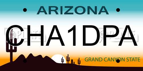 CHA1DPA Arizona License Plate