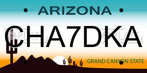 CHA7DKA Arizona License Plate