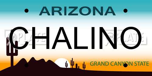 CHALINO Arizona License Plate