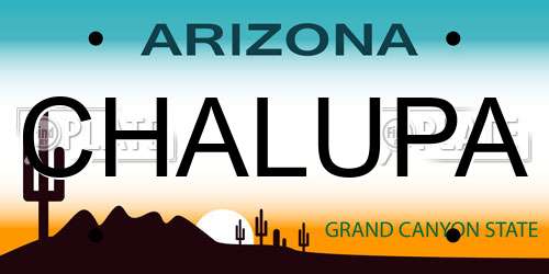 CHALUPA Arizona License Plate