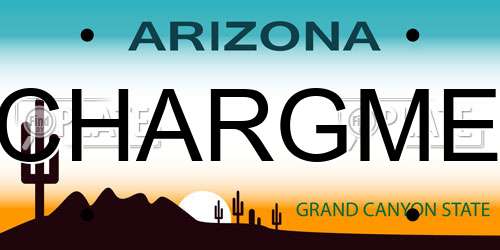 CHARGME Arizona License Plate