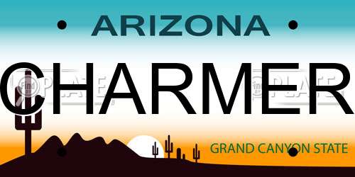 CHARMER Arizona License Plate