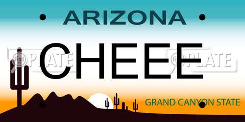 CHEEE Arizona License Plate