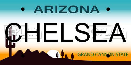 CHELSEA Arizona License Plate