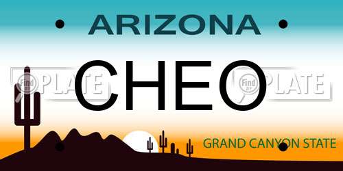 CHEO Arizona License Plate