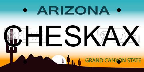 CHESKAX Arizona License Plate