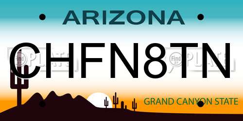 CHFN8TN Arizona License Plate