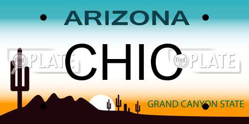 CHIC Arizona License Plate