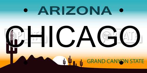 CHICAGO Arizona License Plate