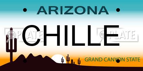CHILLE Arizona License Plate