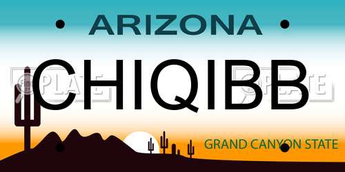 CHIQIBB Arizona License Plate