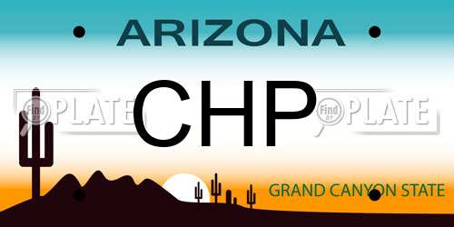 CHP Arizona License Plate
