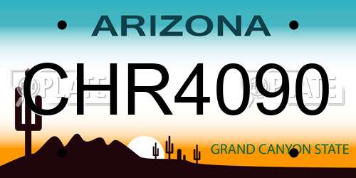 CHR4090 Arizona License Plate
