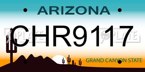 CHR9117 Arizona License Plate