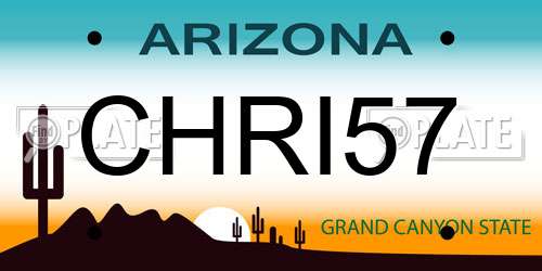 CHRI57 Arizona License Plate