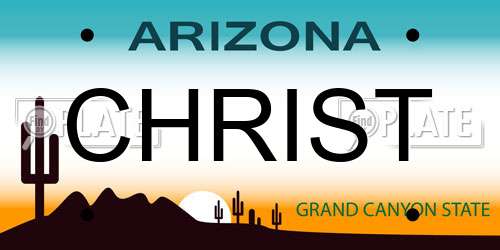 CHRIST Arizona License Plate