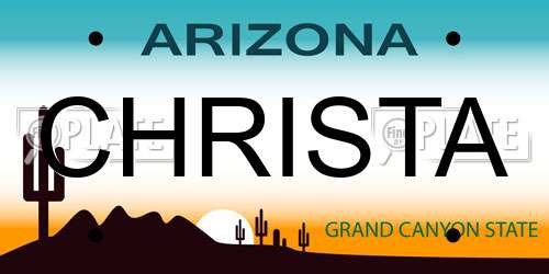 CHRISTA Arizona License Plate