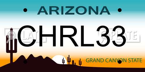 CHRL33 Arizona License Plate