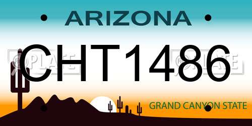 CHT1486 Arizona License Plate