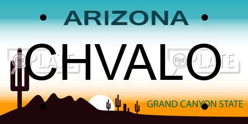 CHVALO Arizona License Plate
