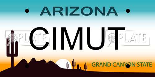 CIMUT Arizona License Plate