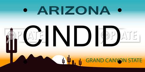 CINDID Arizona License Plate