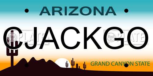 CJACKGO Arizona License Plate