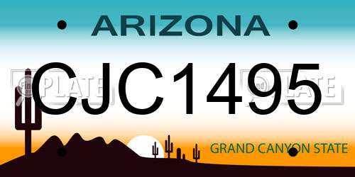 CJC1495 Arizona License Plate